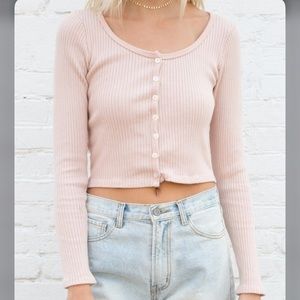 Brandy Melville long sleeve ribbed zelly top